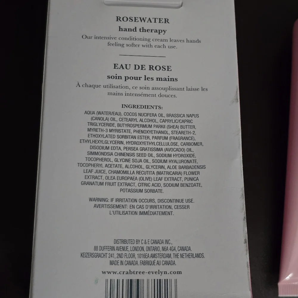 Crabtree & Evelyn ROSEWATER Hand Therapy 3.5 oz Moisturizing Hand Cream. - Picture 4 of 4